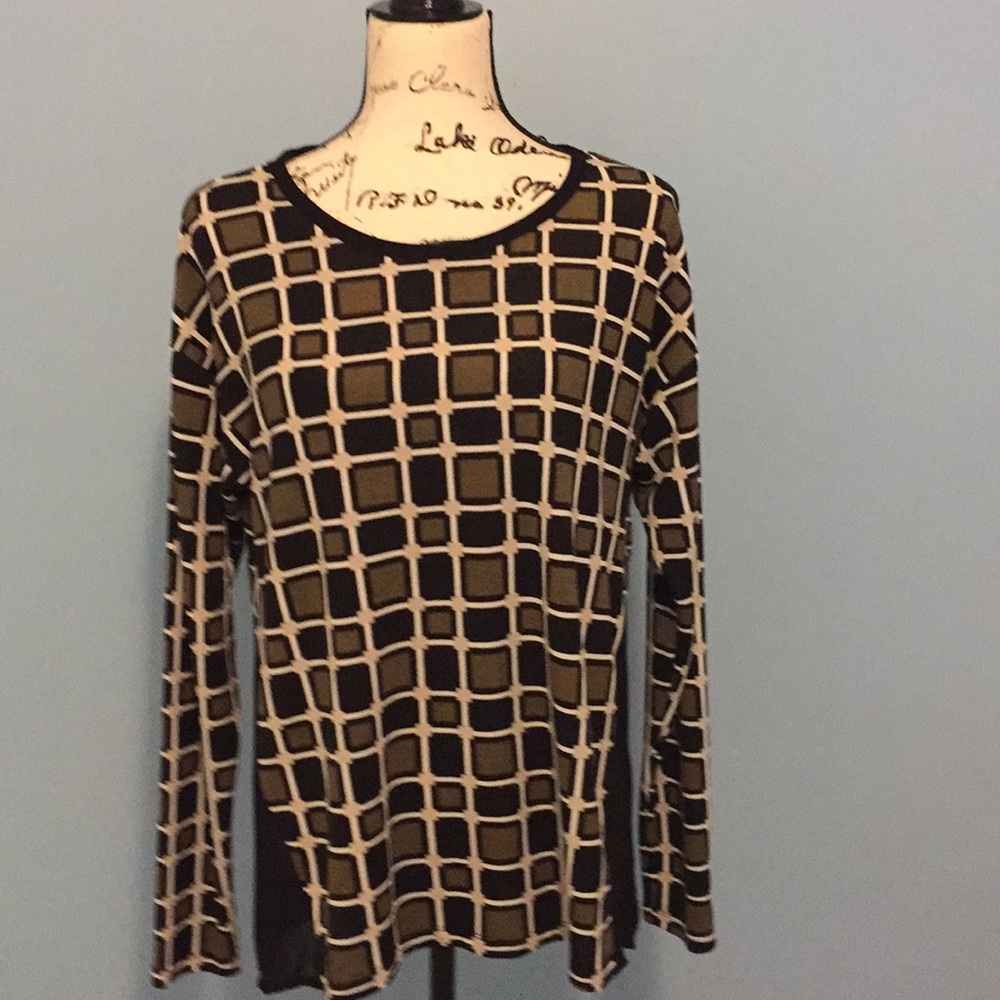 Michael Kors sheer half back top